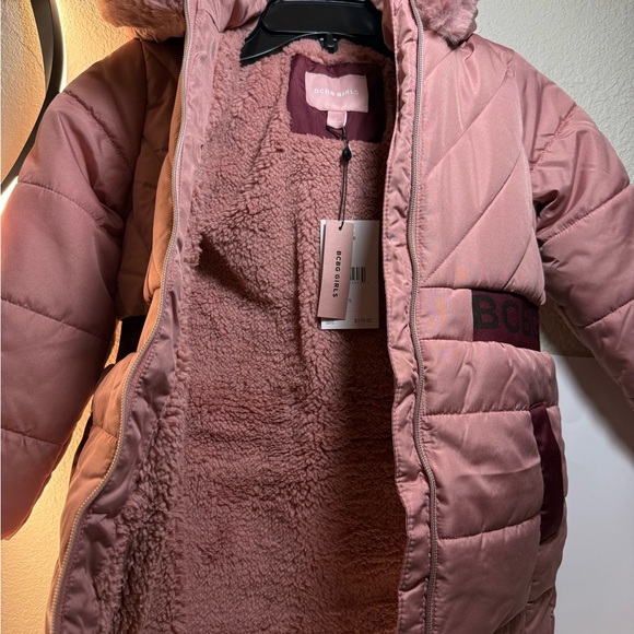 BCBG Kids Blush Pink Puffer Coat - Picture 2 of 4